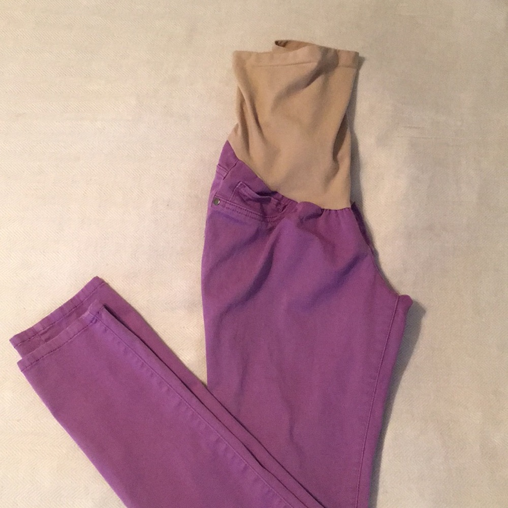 Motherhood maternity purple skinny jeans size S